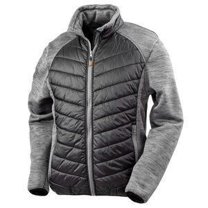 WORK-GUARD by Result Mens Elevator Jacket / Black/Grey Marl